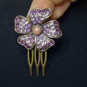 Heidi Daus Hair Pin Purple Flower